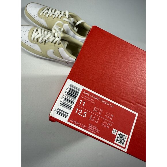 New Men’s Size 11 Khaki Nike Court Vision Lo Tennis Shoes HM9862 200 - Picture 10 of 10